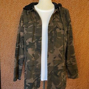 Camo Hooded Utility Jacket